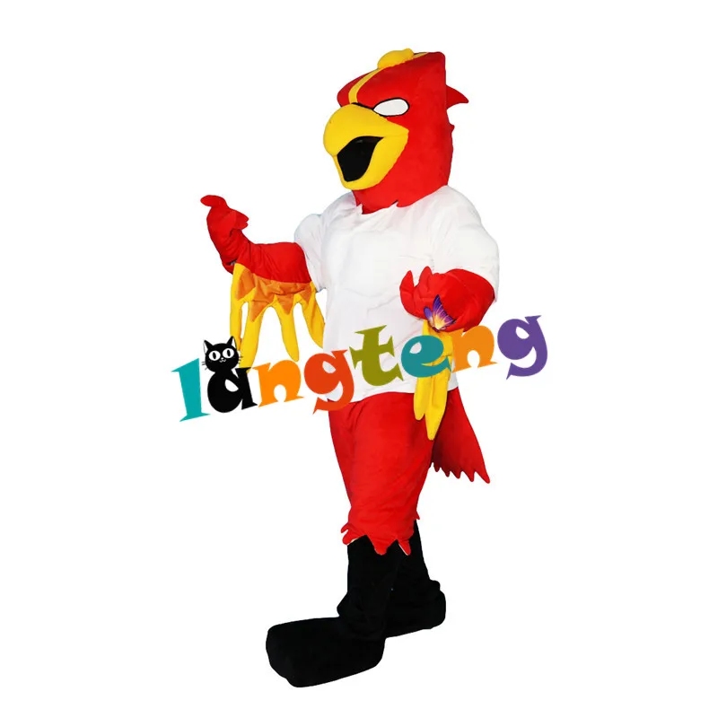 833 Bald Animal Costume Red Eagle Adult Cosplay Hawk Falcon Furry Costuming