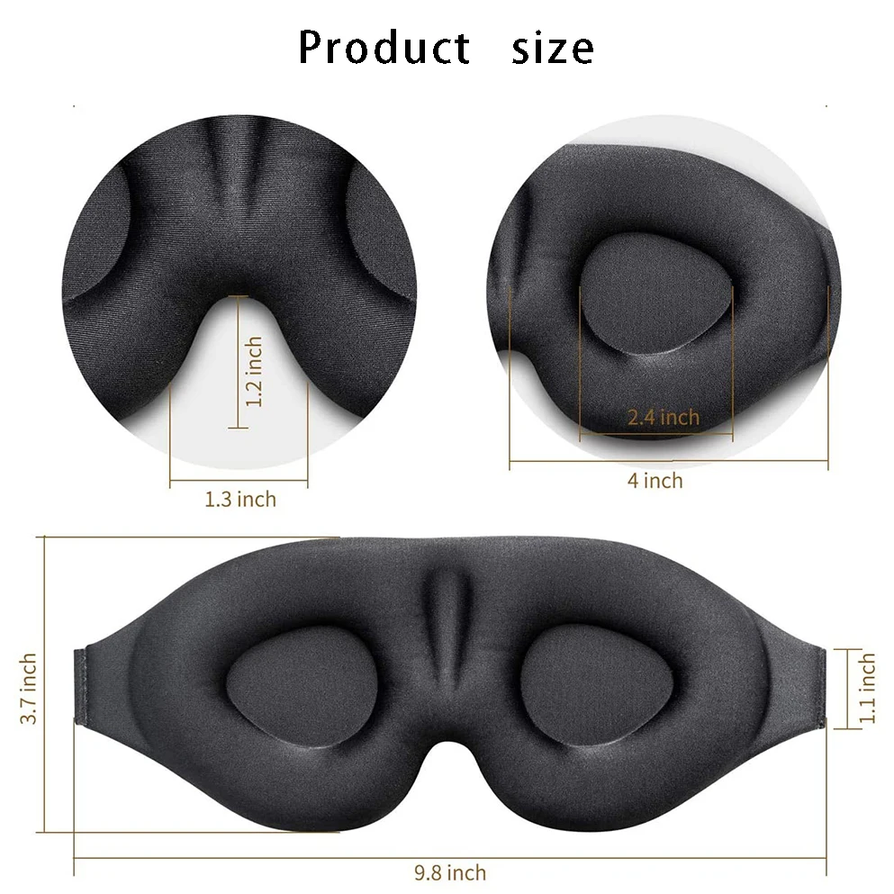 Sleeping Eye Cover Travel Music Headsets with Microphone Handsfree, Sleep Headphones for Side Sleepers Gift for Men Women