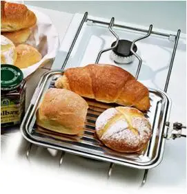 
430 Stainless Steel Folding Handle Double Bottom Grill Toaster Heat Diffuser Reducer Flame Guard Simmer Plate 