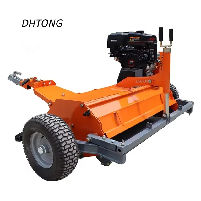 2024 Hot Sale Self-Propelled Flail Mower Quad Towable Gasoline for Garden Managers ATV compatible for SAE Industrial Grade