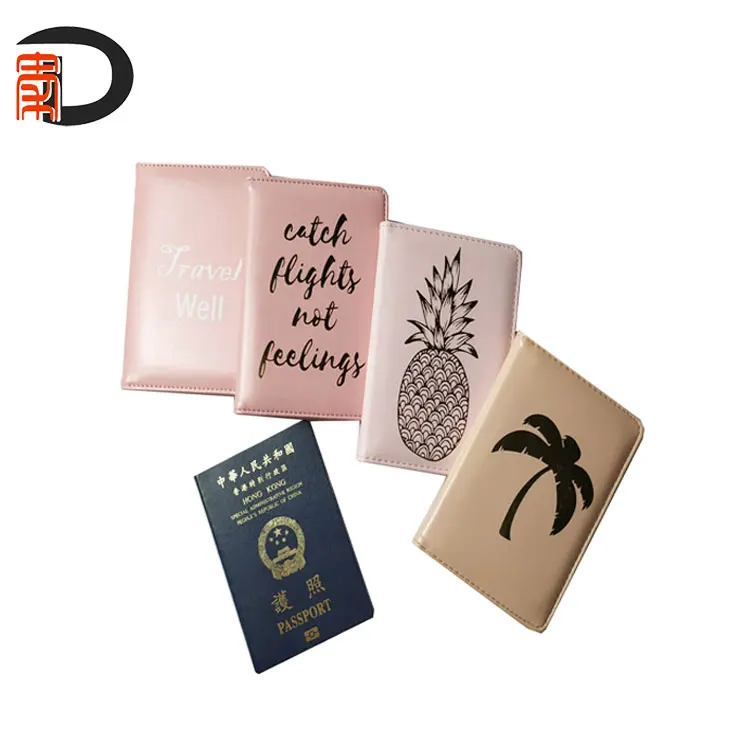 cheap price customised pattern printing leather cover case for a passport