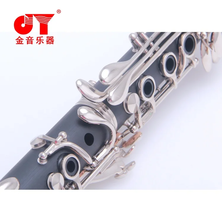 Factory Wholesale Woodwind Musical Instrument Ebony Wooden Body C Clarinet