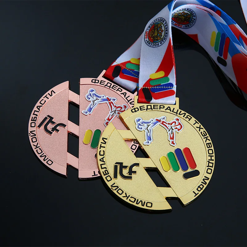 OEM ODM Custom Metal Commemorative Medals Special-Shaped Gold Silver & Bronze Medals for Marathon Events Honorary Awards