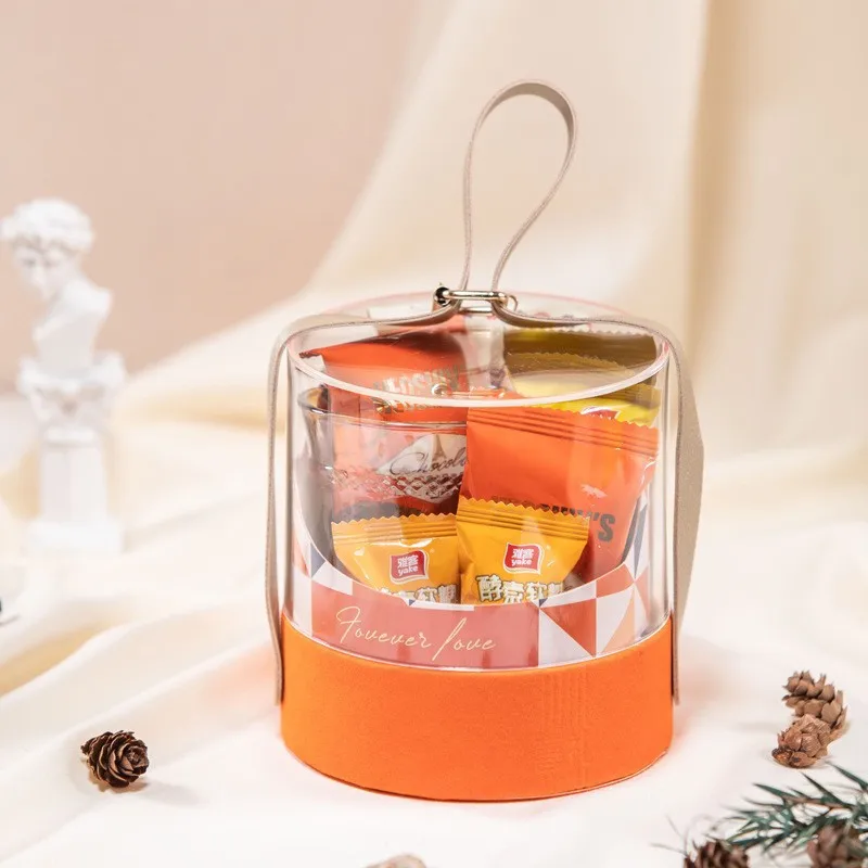 Plastic Blister Cylinder Packaging Candy Chocolate PVC Clear Tube Gift Boxes Round Tube Wedding Candies Packaging For Gifts