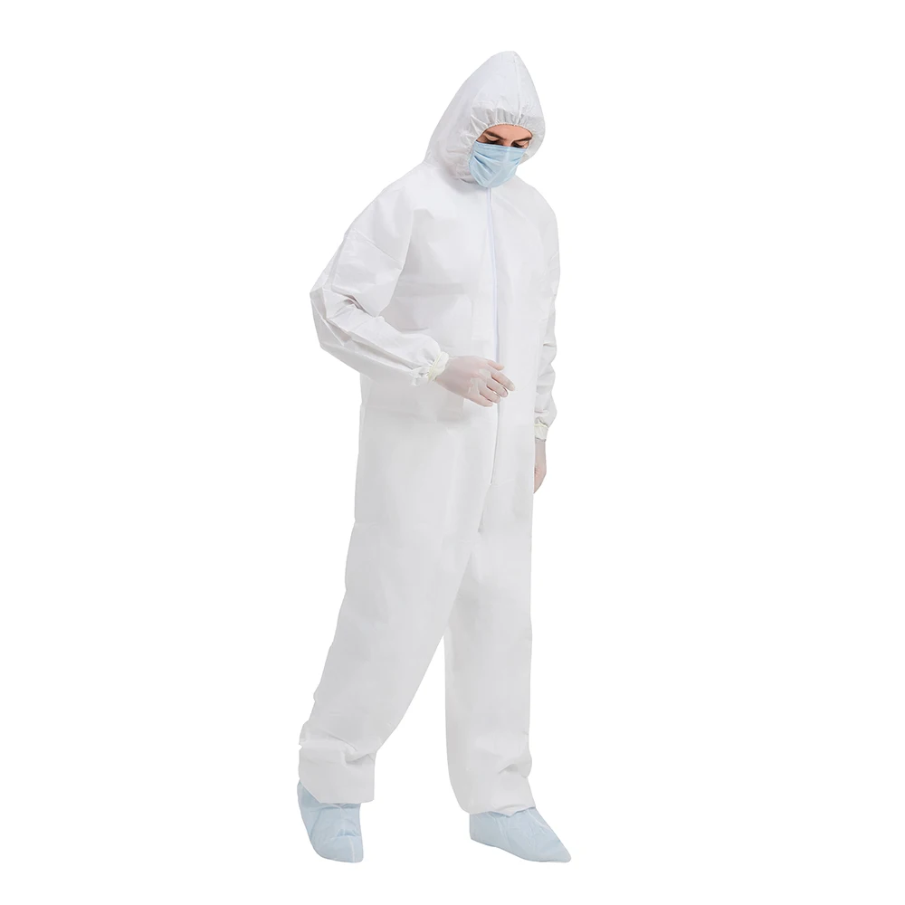 protective medical coverall ppe Disposable SMS Coverall,Work Clothes with Hood,Shoe Cover ISO,TUV,ISO