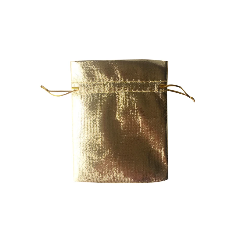 Золотая сумка с логотипом на заказ 8x10 см и шнурком для нефрита