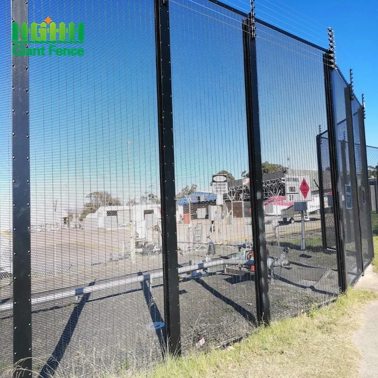 High Security Welded Wire Mesh Panel Fence Galvanized Clear View 358 Anti Climb Fence
