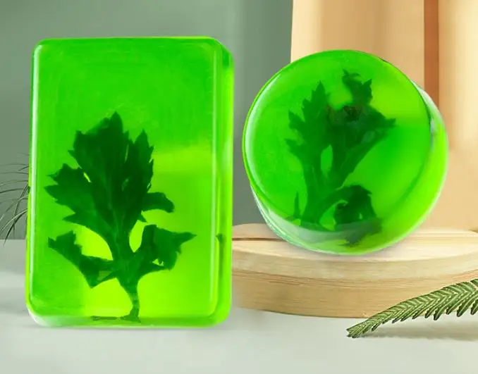 Free sample Chinese mugwort soap herbal handmade soap