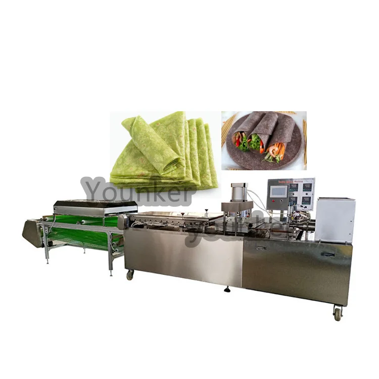 Industrial Automatic Roti Tortilla Chapait Paratha Lavash Arabic Flat Pita Bread Naan Pizza Base Making Machine Production Line