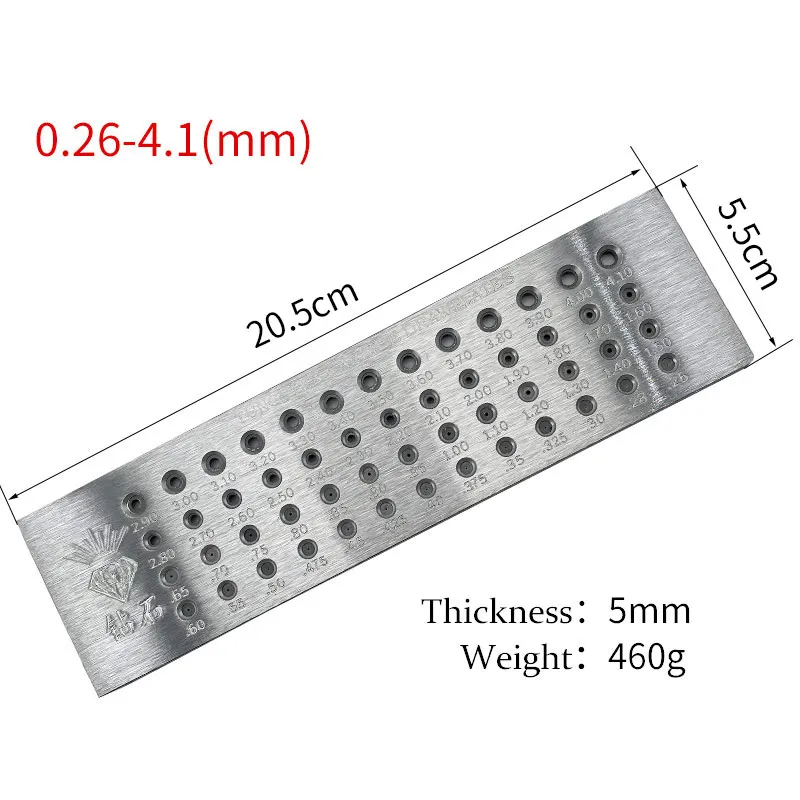 0.26-4.10mm Tungsten Carbide Drawplates For Gold Silver Jewelry Wires