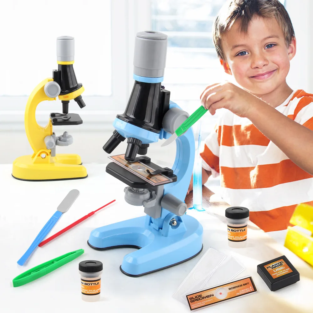 Microscope Kit 400X 1200X Science Kit Experiments Educational Toys For Kids Beginner