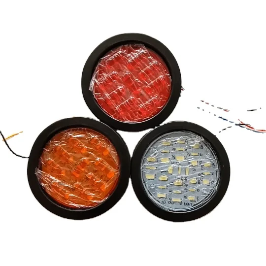 12V 24V светодиодные задние Круглые лампы для грузовиков