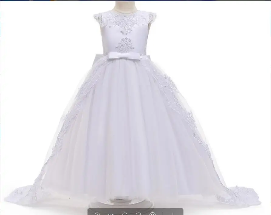 new style white  flower girl dress