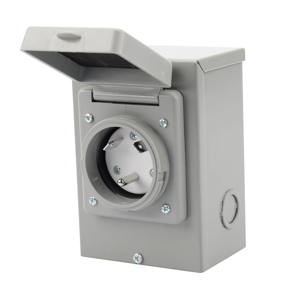 H10304 Unique Design 30A Power Inlet Box TT-30P Power Outlet Panel Meet North American Standard