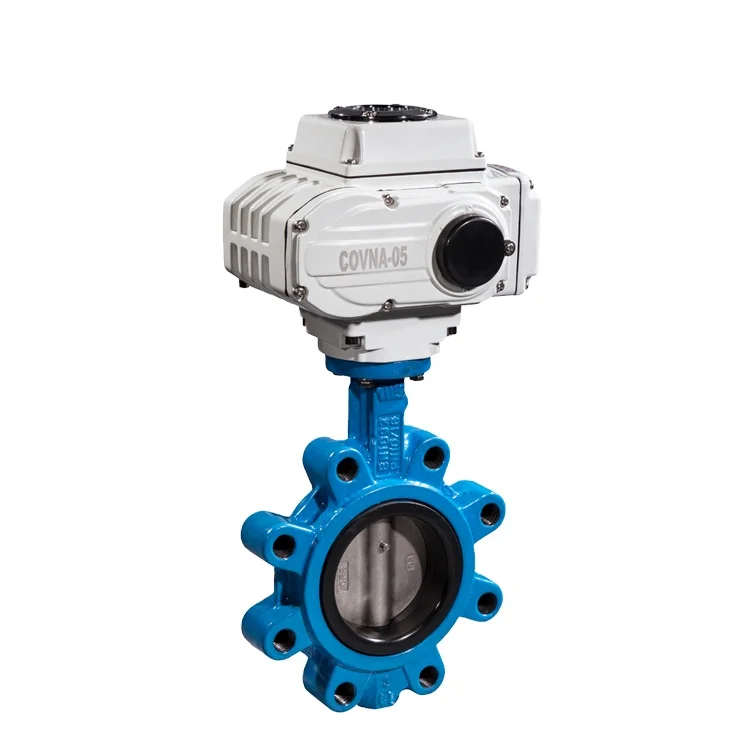 COVNA Electric Actuated Valve Carbon Steel WCB Lug Type Seat Wafer Type Butterfly Pressure Reducing Valve for Water