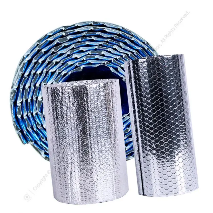 Double Side Aluminum Foil With Air Bubble Lining Heat Thermal Insulation Materials For Roofing