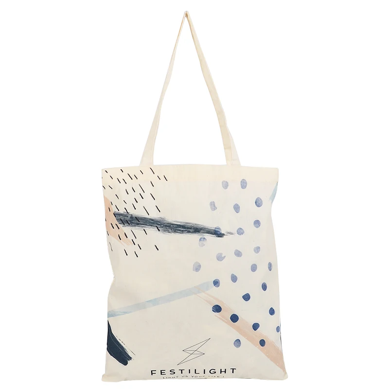 Factory direct sale canvas shoulder bag printed canvas bag wholesale tote bag
