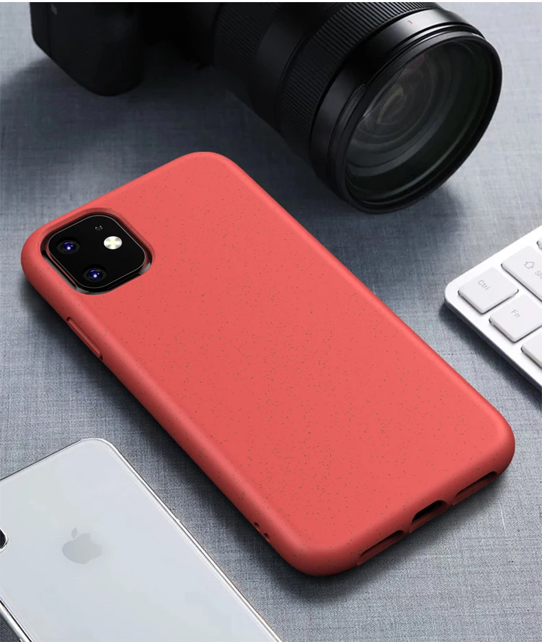 Wheat Straw TPU Bio Degradable Pla Eco Friendly Recycled Biodegradable Phone Case Mobile Cover for iPhone 11 Pro Max