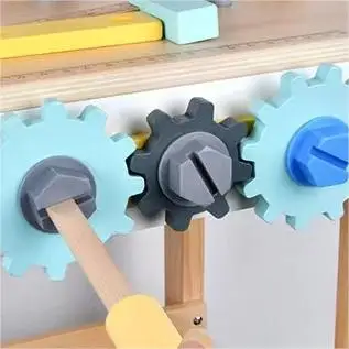 New Big Wooden Tool Table Pretend Play Boys And Girls Educational Beat Turn The Screw Toy