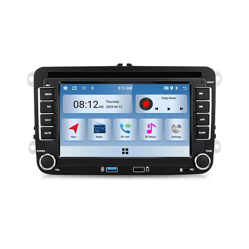 Android 7Inch 2 Din For Skoda Superb/Yeti/Roomster Car Radio Multimedia Player GPS Navi BT RDS DSP QLED Carplay Screen Wifi