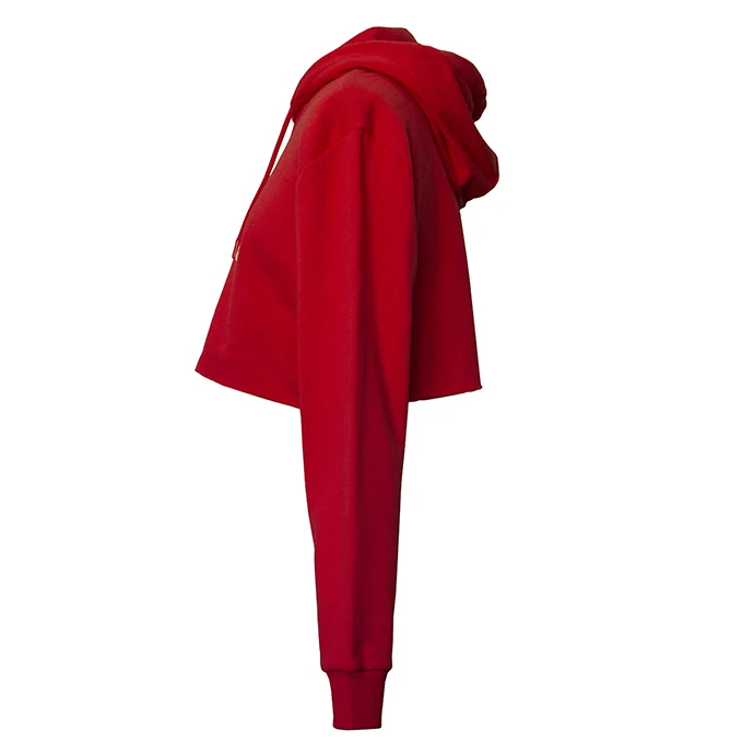 Streetwear Custom Ladies Casual Basic Long Sleeve Plain Super Comfortable Pullover Cropped Oversized Hoodies Sweatshirts