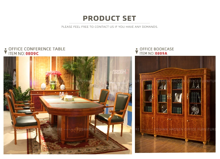 0809 set luxury desk furniture set sale