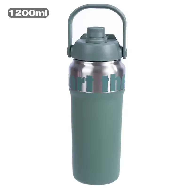 SuXiuOEM insulated water bottles with straw multi-functional outdoor thermos cup Lightweight durable fashion outdoor hook design