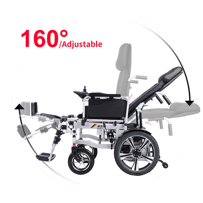 Best Seller Excellent All Terrain Soft Electric Wheel Chair Elderly Folding Power Electric Wheelchair with Big Wheels