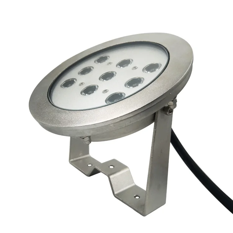  Высокое качество IP68 DC24V 9X3W 316L нержавеющая сталь светодиод rgb dmx подводный фонтан бассейн