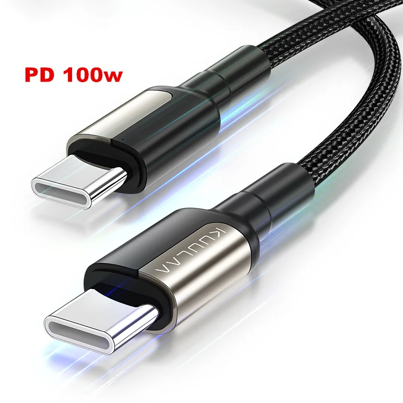 100W usb c cable PD USB 5A fast charging cable type c to type c usb data cable phone accessories mobile phones