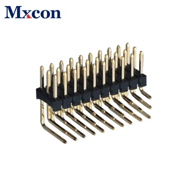 Сделано в Китае шаг 2,54 мм Тройной Ряд изгиб штыревой разъем
