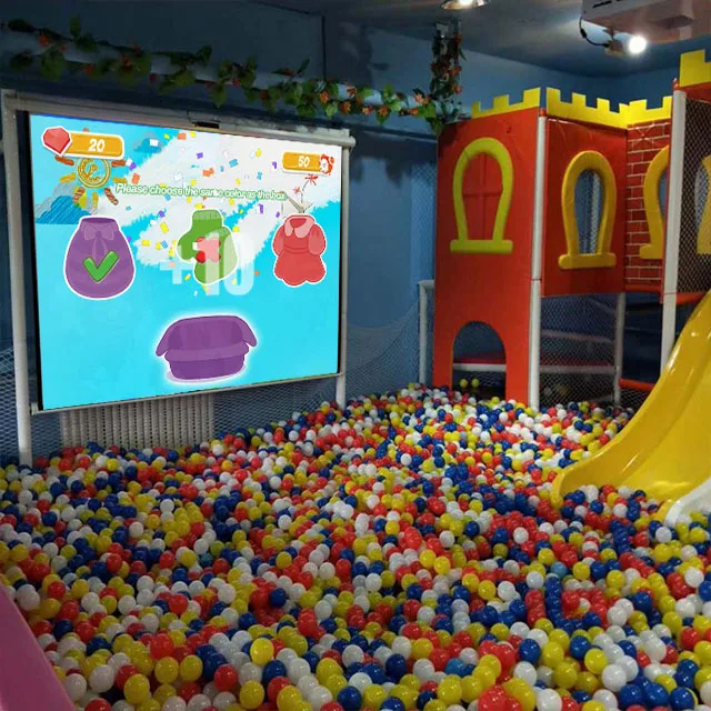 Basic version interactive wall ball game projection system with crazy wall games indoor amusement park