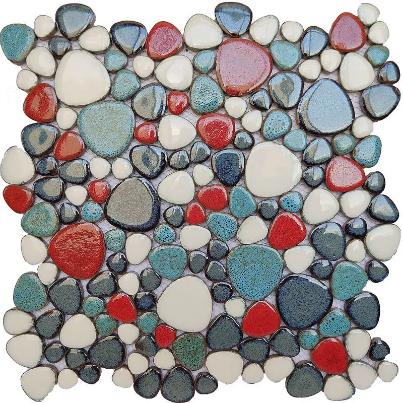 Hot selling ceramic fish pond mosaic pebble tile non-slip floor tile toilet outdoor pool swimming pool hot spring pool