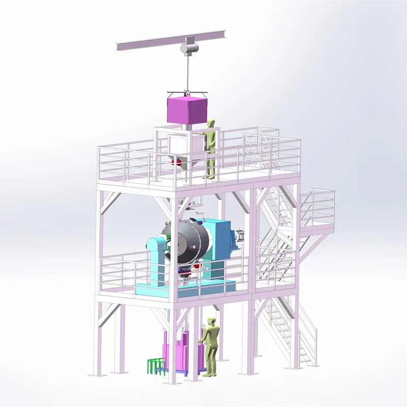 JHL-3000 automatic super fine metal powders mixing packing weighting processing line with dust collector machine