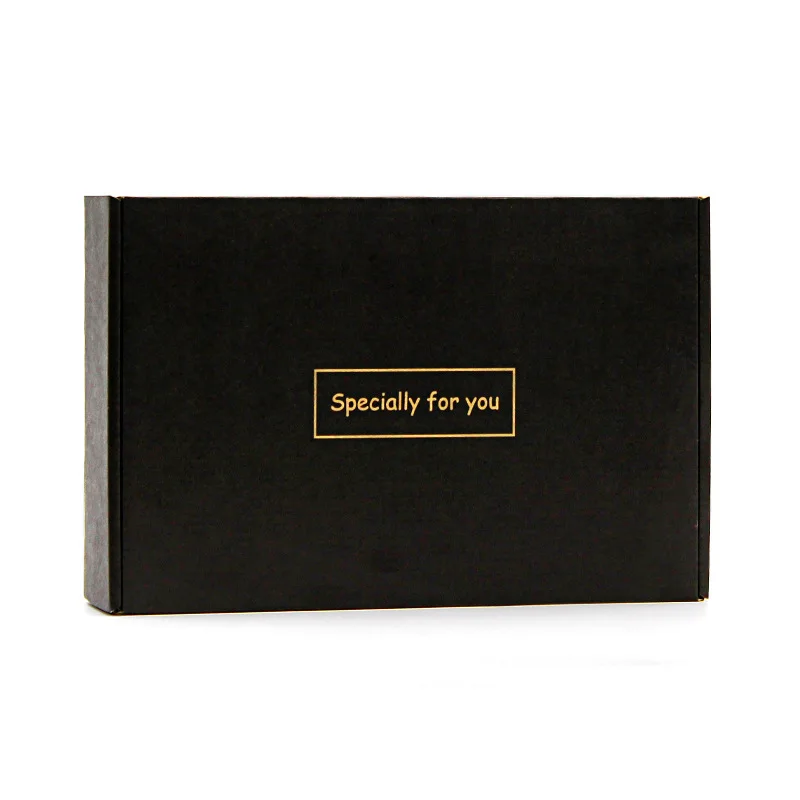 
Custom Printed black Packaging Shipping Cardboard For Clothing Suit T Shirt Garment Apparel Corrugated gold foil Paper Box 