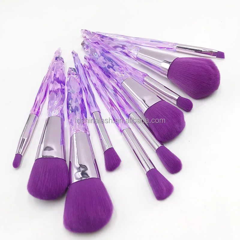 Diamond Make Up Brushes Set Up Brushes 10pcs professional private label matte golden makeup brush set