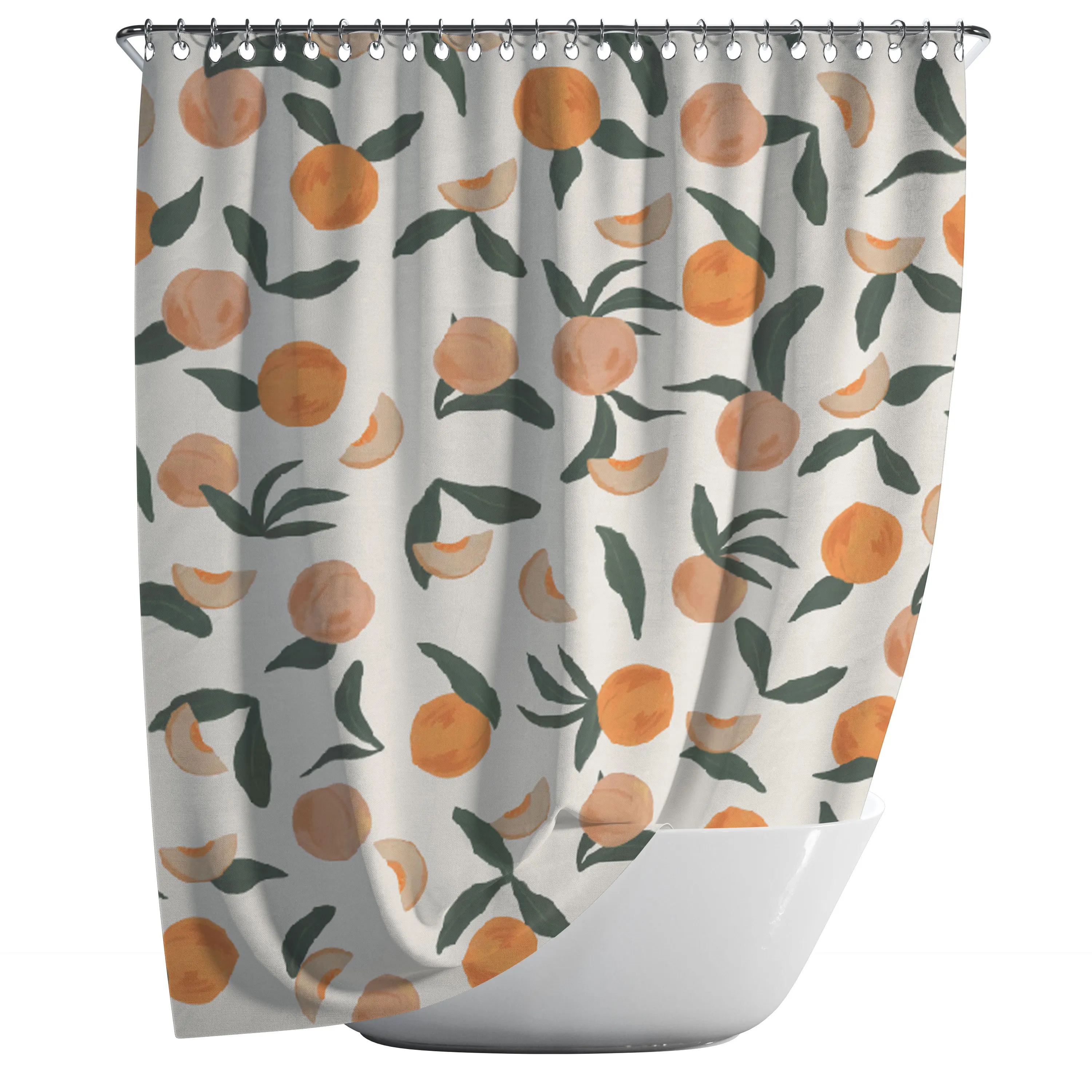 Custom fashion luxury design 3D digital printing fruit series hotel bathroom shower curtain (62426633427)