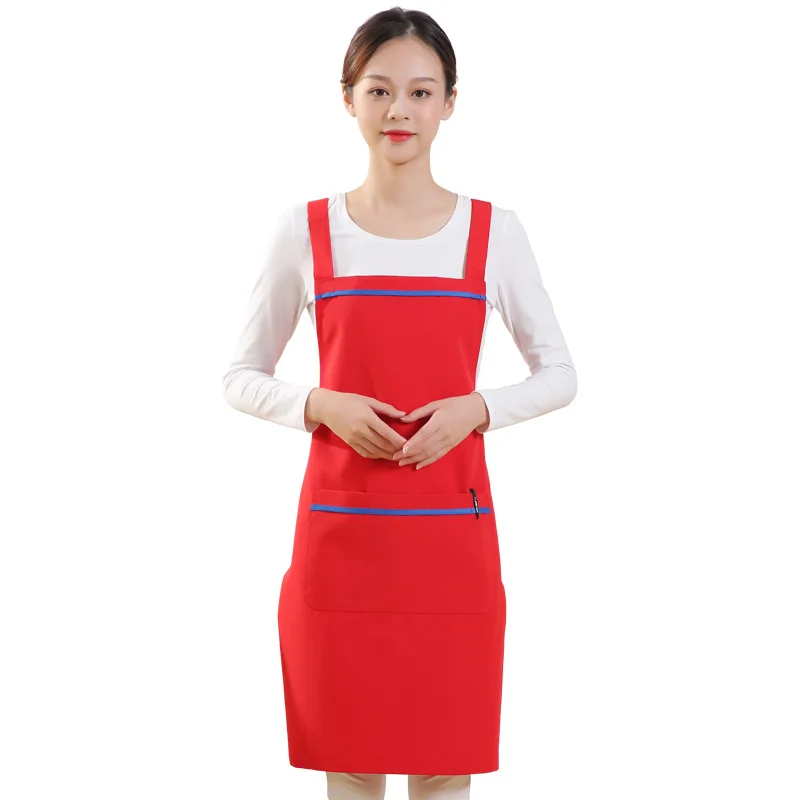 
Adjustable Bib Masonic Briefcase Bag Manicure Personalize Resistant with Pockets Cooking Barista Women Men Chef Kitchen Apron 