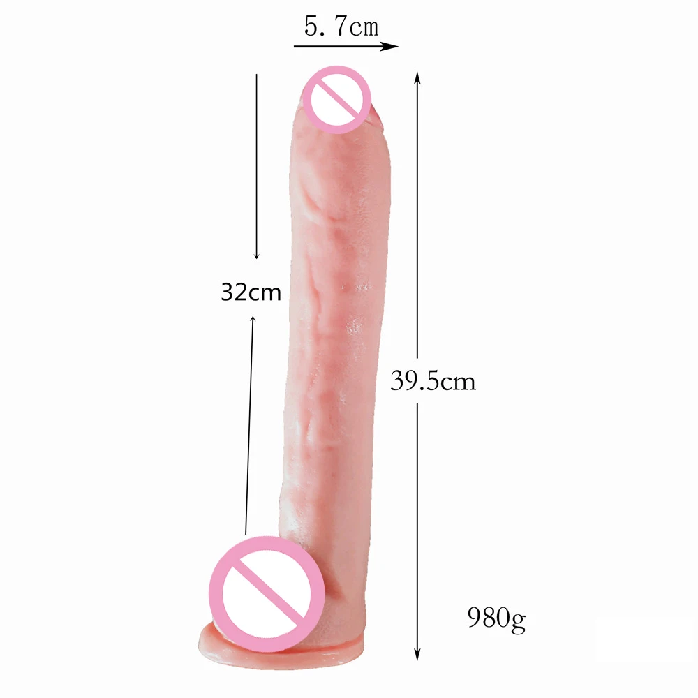 39.5 cm Long Realistic Dildo With Suction Cup Artificial Penis for Women Vagina Masturbator