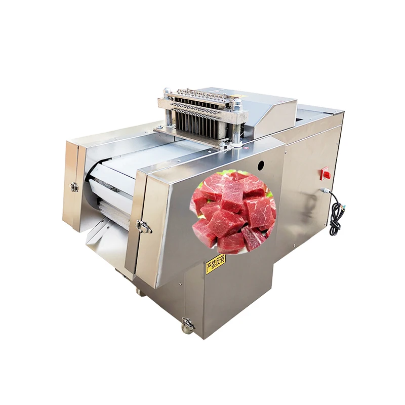 Automatic Commercial Beef Cube Cutter/Chicken Steak Cutting Machine/Meat Cubes Cutting Machine