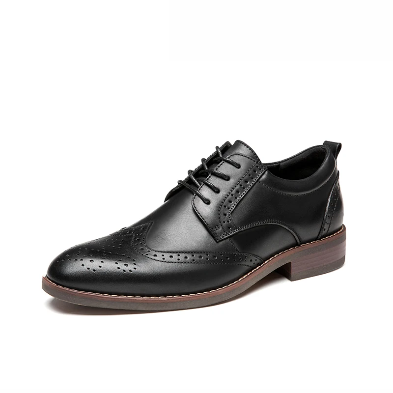 
Laoks Mens Dress Shoes with Genuine Leather in Classic Brogue Oxford Formal Shoes for Men 