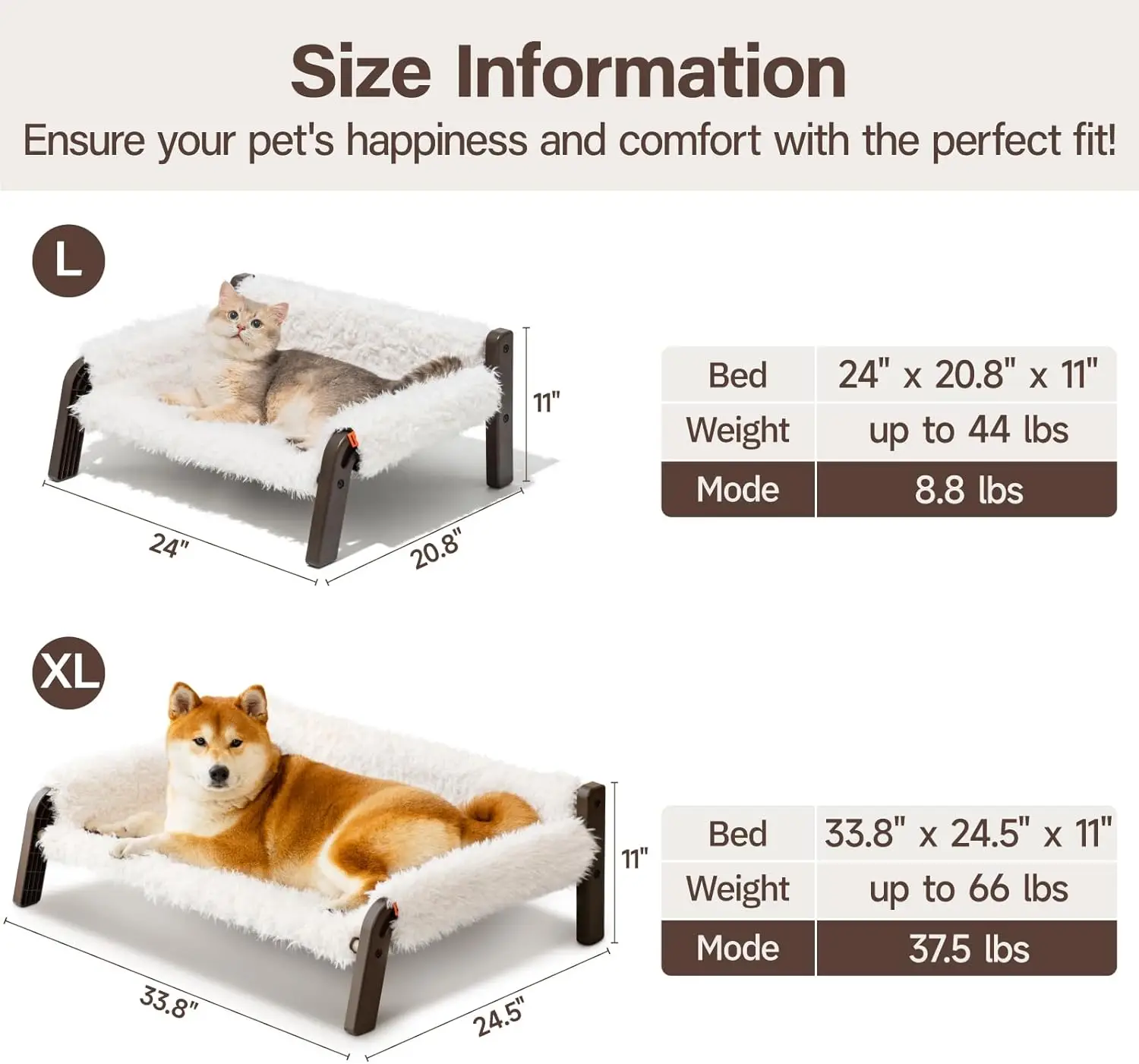 Raised Cat Beds  Couch Elevated Cat Bed Small Dog Bed for Kitty Puppy Small Pets Washable Cat Sofa