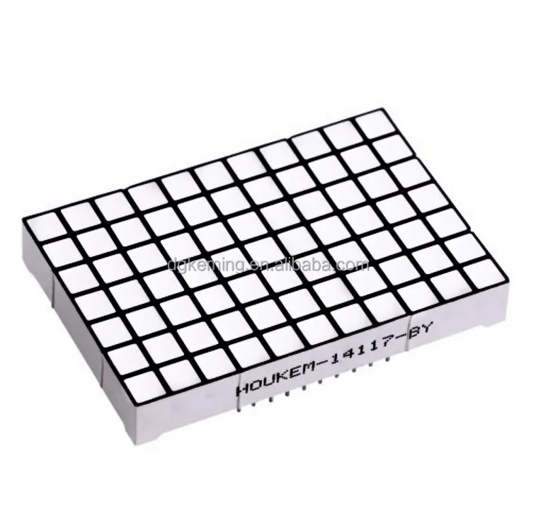 white color 11x7 Square Dot Led Matrix Module anode LED 7x11 Dot Matrix Display Houkem -14117-BW