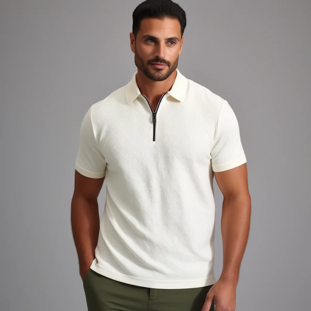 golf apparel manufacturers custom 92%polyester 8%spandex quick dry cooling material 1/4 quarter zip up poloshirt golf T shirt