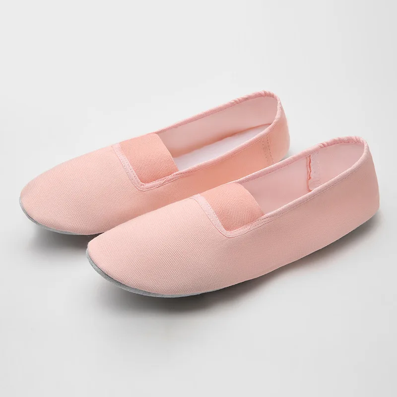 Wholesale hot Ballet Dance Shoes Split Sole Satin Gymnastic Flats with Ribbon