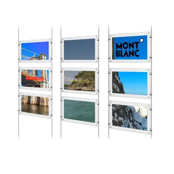 High Brightness Hanging Multi-screen Facing Window Advertising LCD Digital Signage Open House Signs for Real Estate