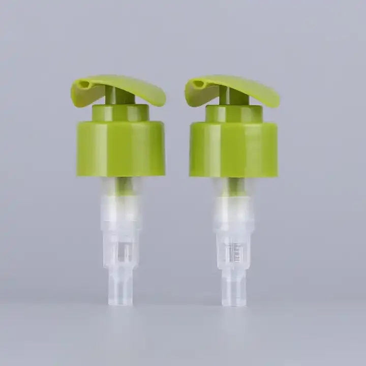 Wholesale Recyclable 28mm 28/410 Green  Lotion Screw Dispenser Treatment Pump For Shampoo Shower Gel Hand Sanitizer Toiletries