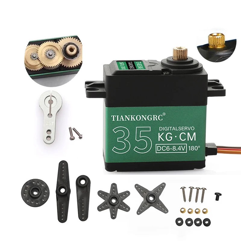 IP65 Waterproof High Speed 35KG High Speed Digital Stainless Steel Gear Servo For Robotic 1/8 1/10 RC Car Crawler RC Model Truck