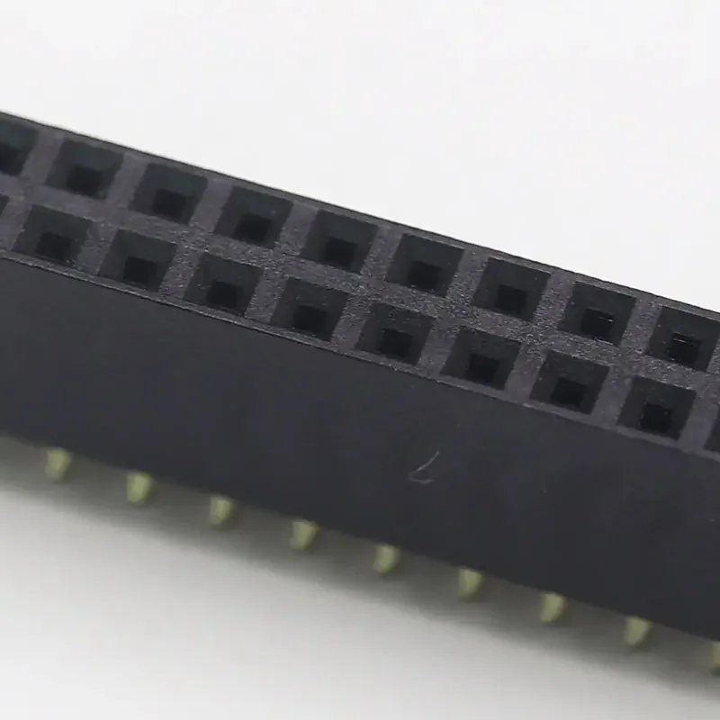 High quality connector 2.54Mm pitch board to board H1.0/1.5/2.0/2.5 dual row right angle 2.54mm female header connector