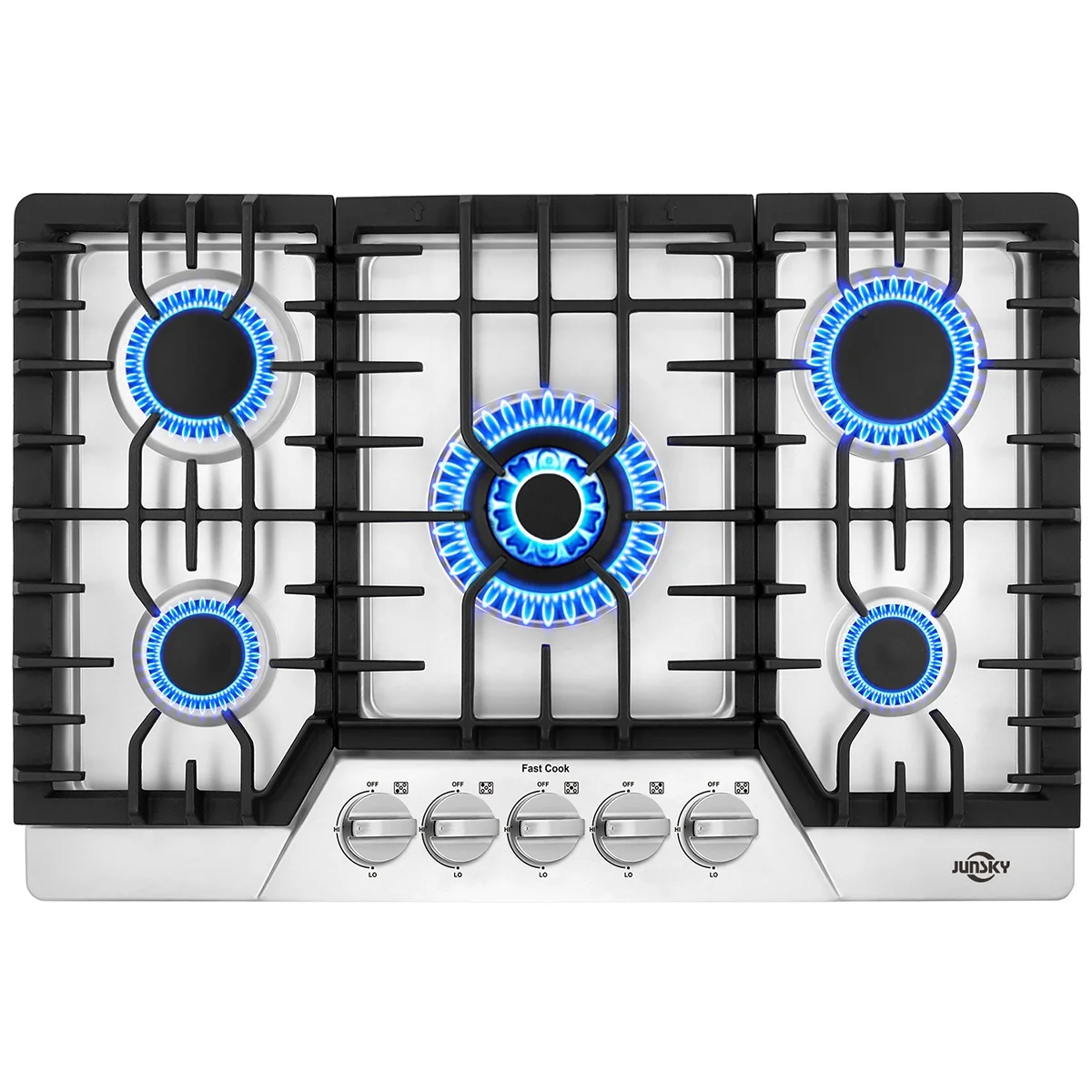 JunSky Professional Manufacturer 30 Inch Stainless Steel Kitchen Gas Stove High Pressure Estufa De Gas